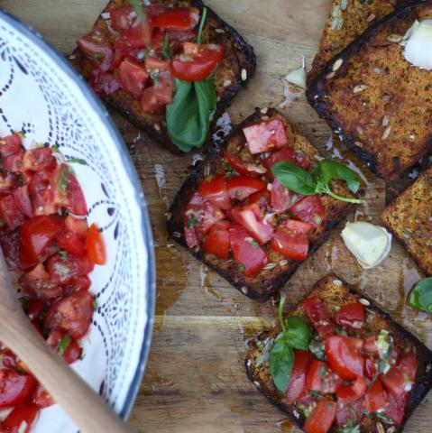 Vegbred Bruschetta