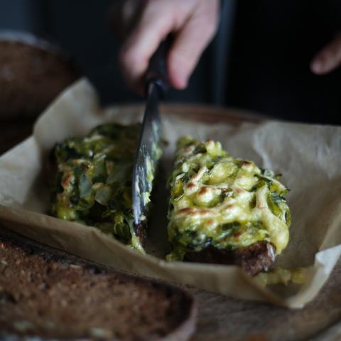 Cheezy Leeks Vegbred Sourdough Toast